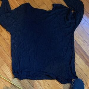 Women's Black Long Sleeve Top